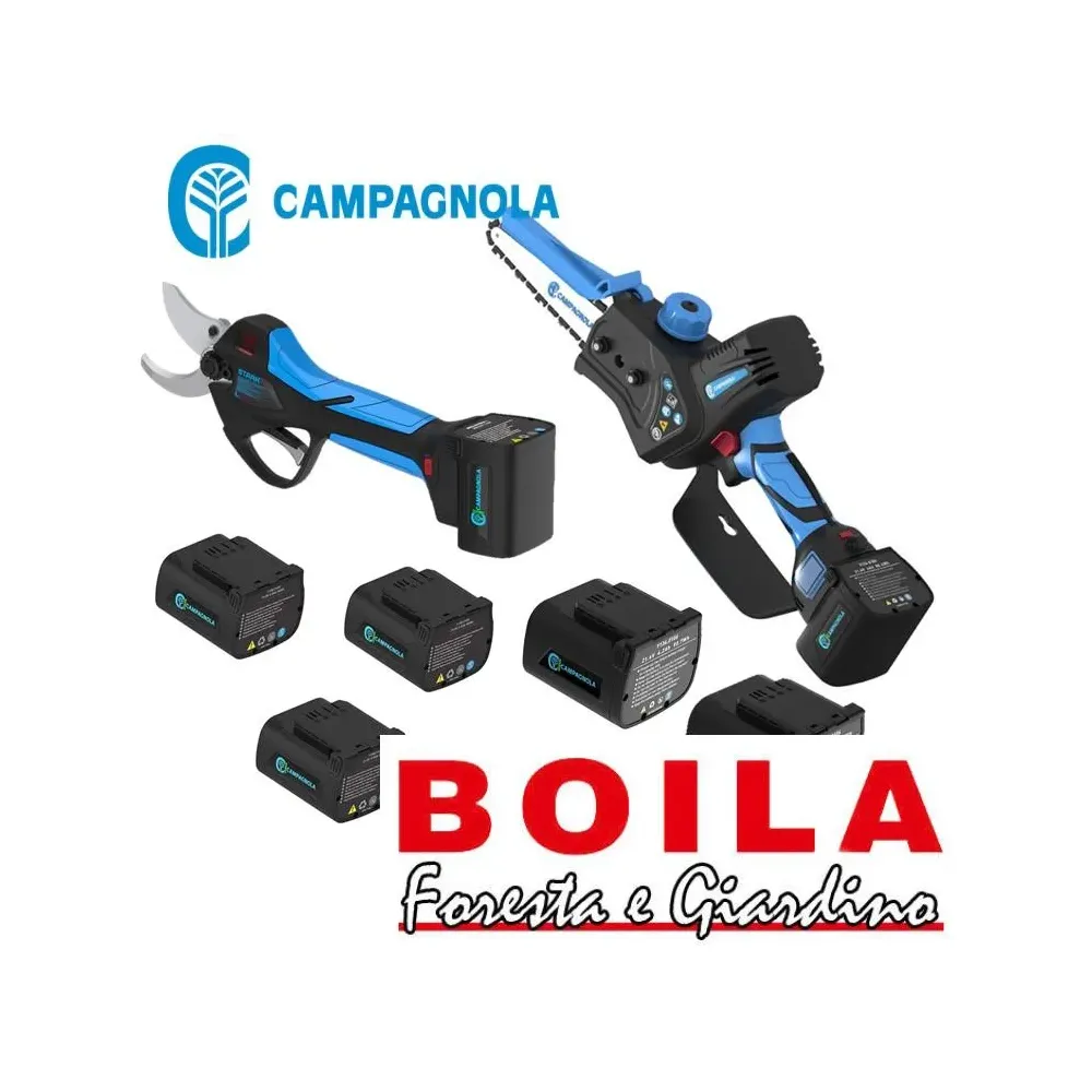 Kit Campagnola: Forbice Elettrica Cordless Stark L Ø37mm e Potatore Elettrico T-Fox