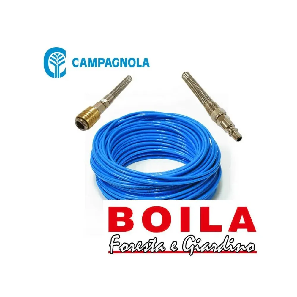 Tubo poliuretano Campagnola Ø 8×10 – 20 m con raccordo innesto e rubinetto: resistente e versatile